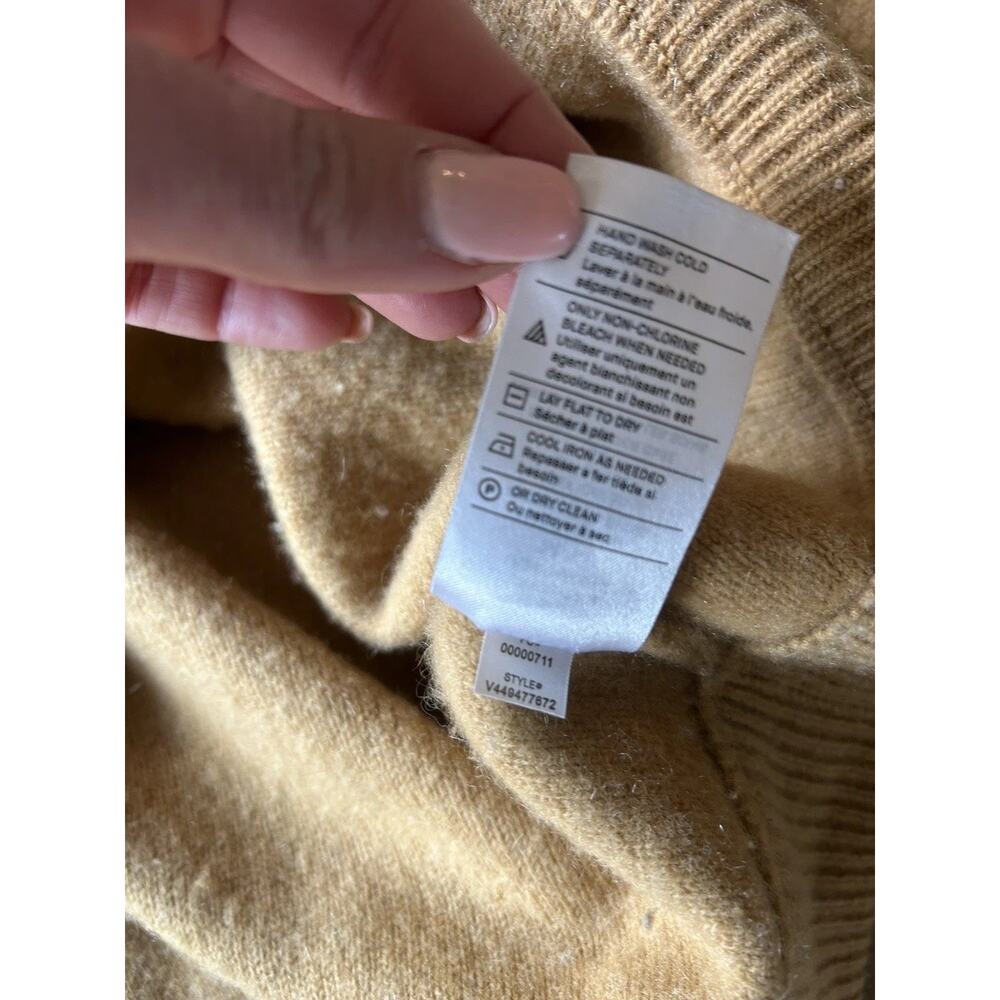 Vince 100% Cashmere Hoodie Sweater Mens M Beige Pullover Kangaroo Pocket - Picture 8 of 10